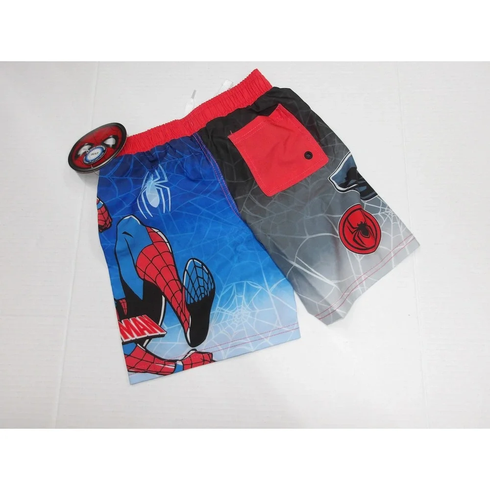 Marvel Spider-Man Boys Swim Trunks‎ UV50 Blue Red Black Size 6/7 / #26557